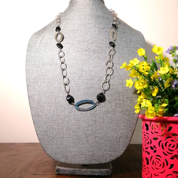 Gorgeous Vintage LBVYR Brand Art Deco Long Necklace - Picture 3 of 6